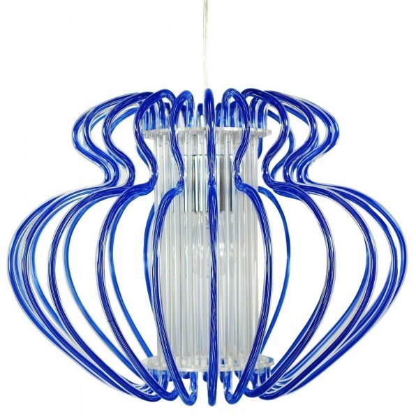 Candellux - Viseča stropna svetilka Imperia 1x60W E27 Blue 