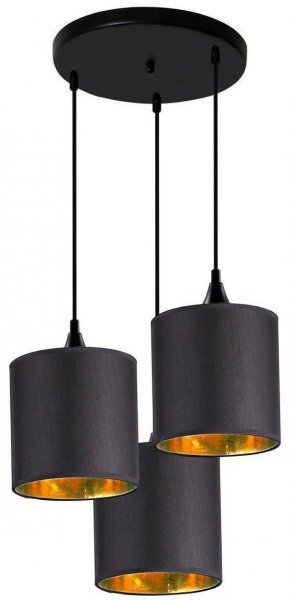 Candellux - Viseča stropna svetilka Talerz 3x40W E14 Black