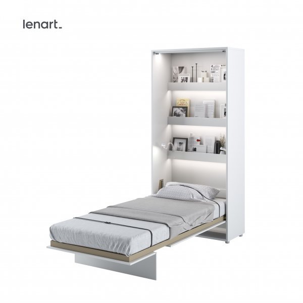 Bed Concept - Postelja v omari Lenart - Bed Concept 03 - 90x200 cm - bela sijaj 