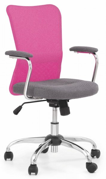 Halmar - Pisarniški stol Andy - siva/roza
