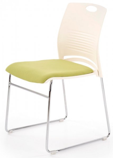 Halmar - Jedilniški stol Cali - bela/zelena
