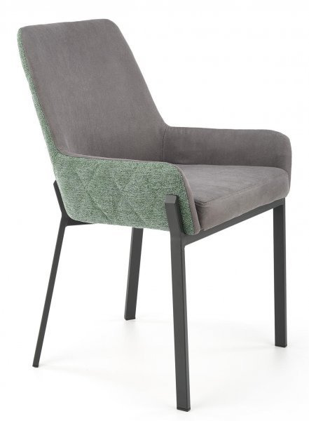 Halmar - Jedilniški stol K439 - temno siv/zelen