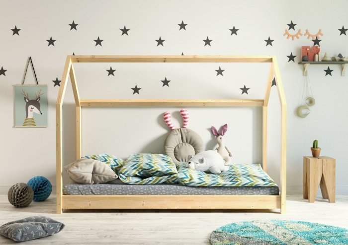 Kocot Kids - Otroška postelja Bella brez vzmetnice, brez predala - 90x200 cm, natural