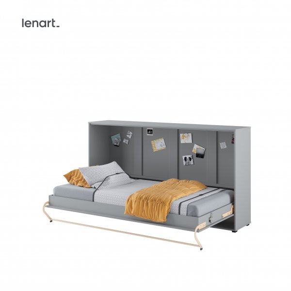Bed Concept - Postelja v omari Lenart - Concept Pro 06 - 90x200 cm - siva