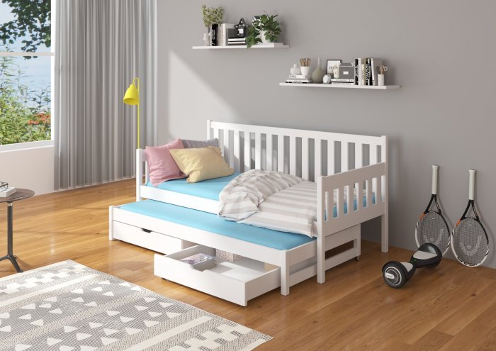 ADRK - Otroška postelja Zofia z dodatnim ležiščem - 80x180 cm 