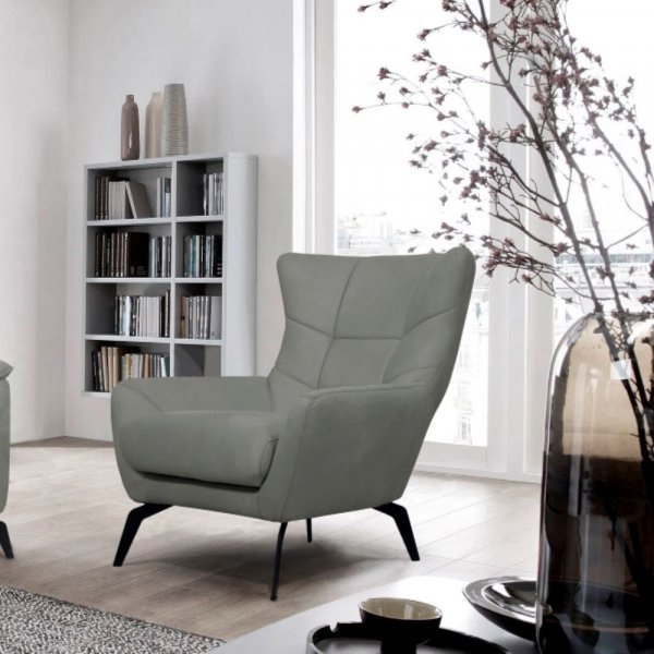 Fola - Fotelj Teny - siv + svetlo siv