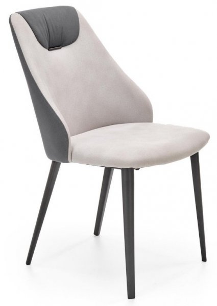 Halmar - Jedilniški stol K470 - svetlo siv/temno siv