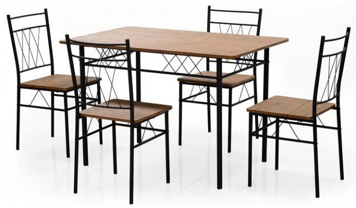 Halmar - Komplet jedilne mize in 4 stolov Faust 2 