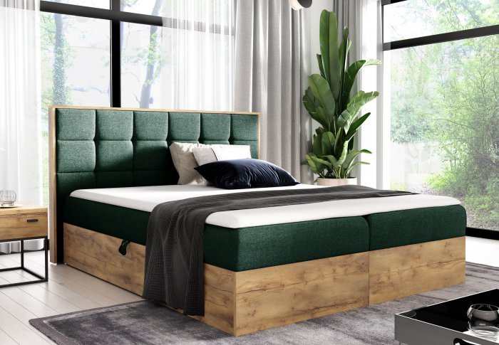 Meble Gruška - Boxspring postelja Wood1 - 120x200 cm