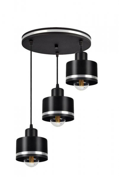 Candellux - Viseča stropna svetilka Wama 3x40W E27 Black
