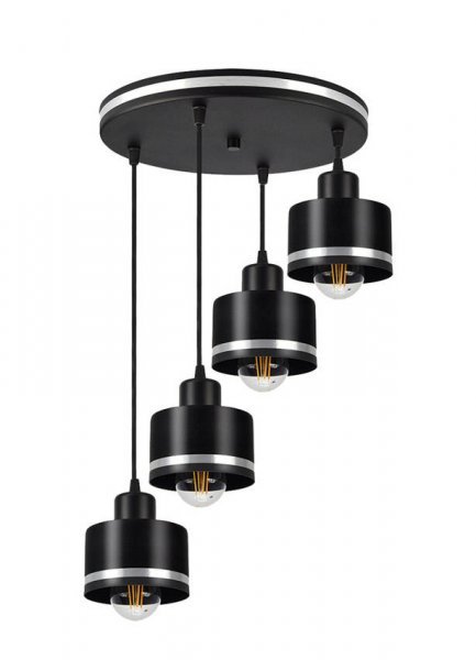 Candellux - Viseča stropna svetilka Wama 4x40W E27 Black