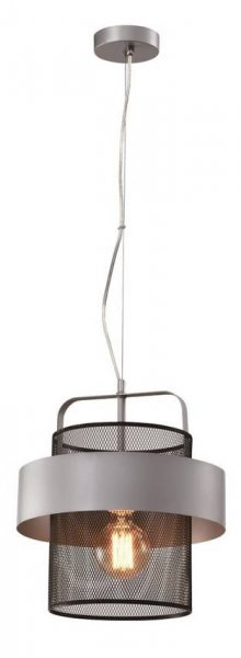 Candellux - Viseča stropna svetilka Fiba 1x40W E27 Black/Silver