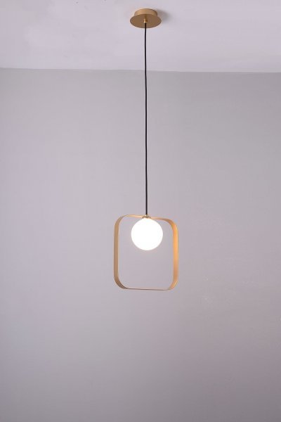 Candellux - Viseča stropna svetilka Tula square 1x28W G9 3000K Gold