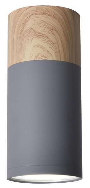 Candellux - Stropna svetilka Tube 1x15W GU10 Grey/Wood