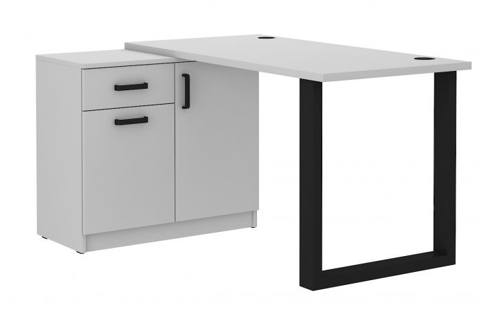 Stolarz-Lempert - Pisalna miza s komodo Malta - svetlo siva 130 LG/LG/LG