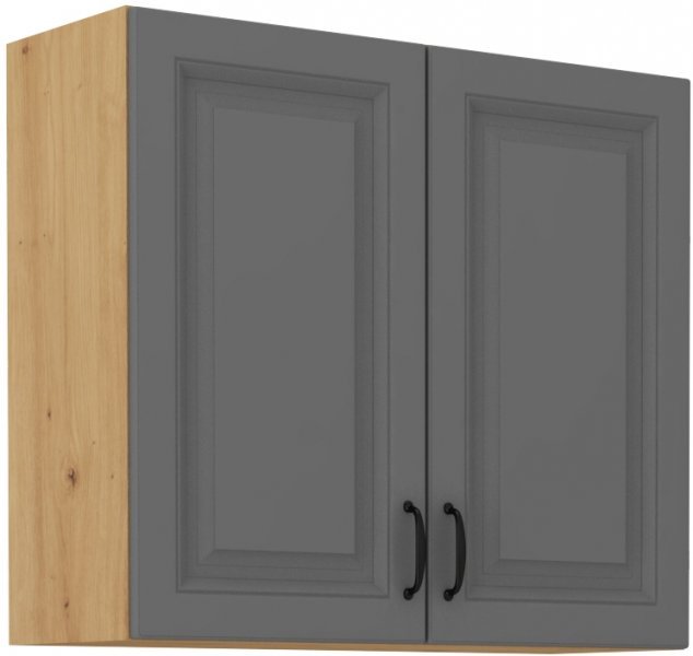 Zgornja omarica Stilo - dustgrey/artisan hrast - 80 cm G-72 2F