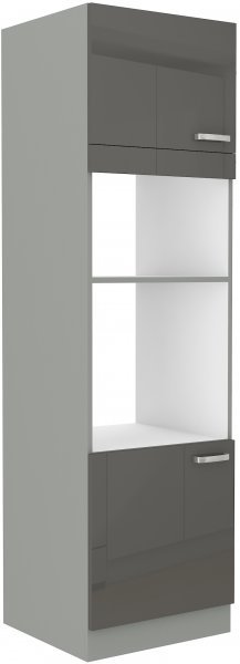 Stolarz-Lempert - Visoka omara za pečico in mikrovalovno pečico Grey - 60 cm DPM-210 2F