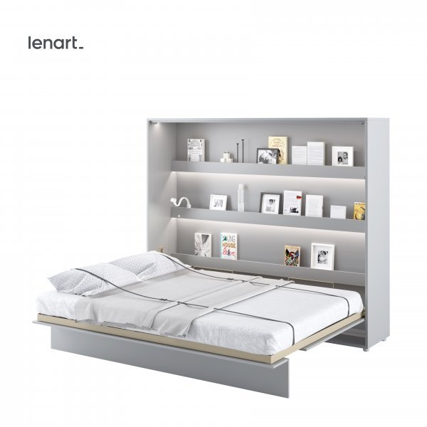 Bed Concept - Postelja v omari Lenart - Bed Concept 14 - 160x200 cm - siva