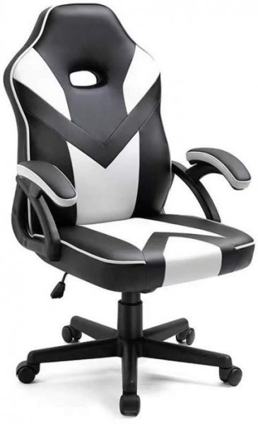 Mirpol - Gaming stol Pixel - črn/bel