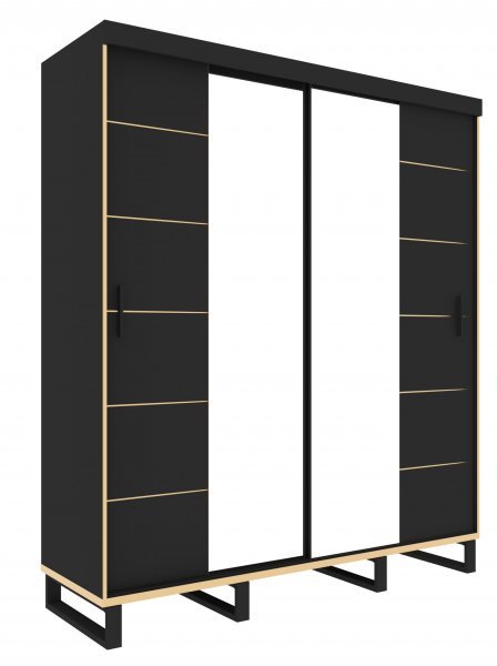 Arkos meble - Garderobna omara z drsnimi vrati Golden 200