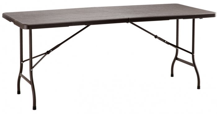 Chomik - Zložljiva turistična miza 180 cm - rjava - ZUM0988