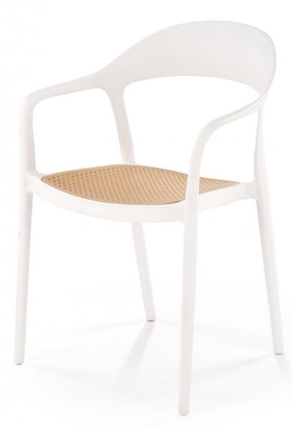 Halmar - Jedilniški stol K530 - bel/naravna