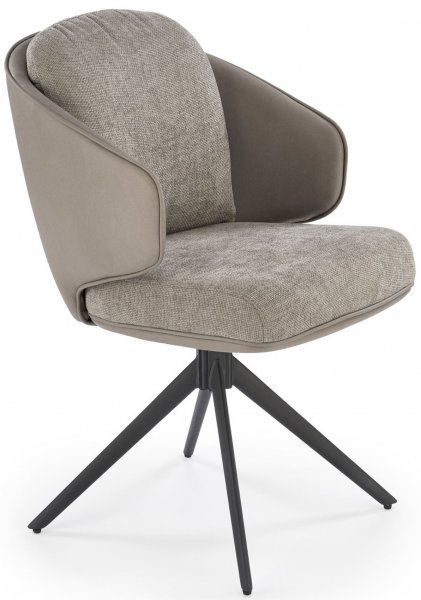 Halmar - Jedilniški stol K554 s funkcijo vrtenja - siv/svetlo siv 