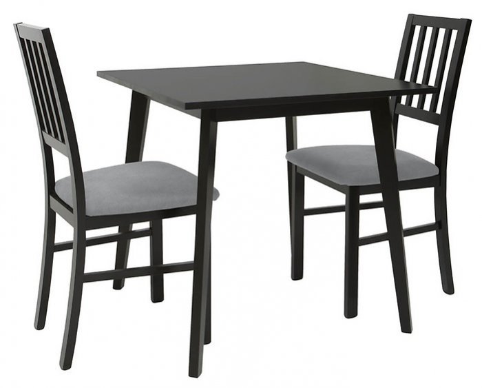 Black Red White - Komplet mize in stolov Asti - Črn/siv