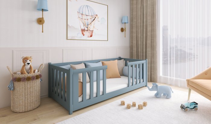 Lano - Otroška postelja Fero - 90x190 cm - Siva