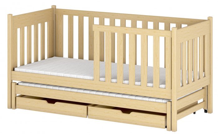 Lano - Otroška postelja z dodatnim ležiščem Kaja - 80x180 cm - Bor